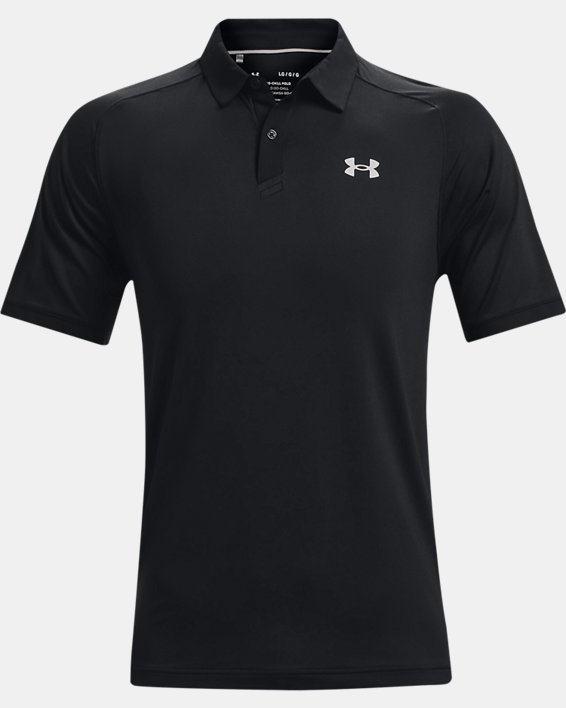 Men's UA Iso-Chill Solid Polo, Black, pdpMainDesktop image number 4